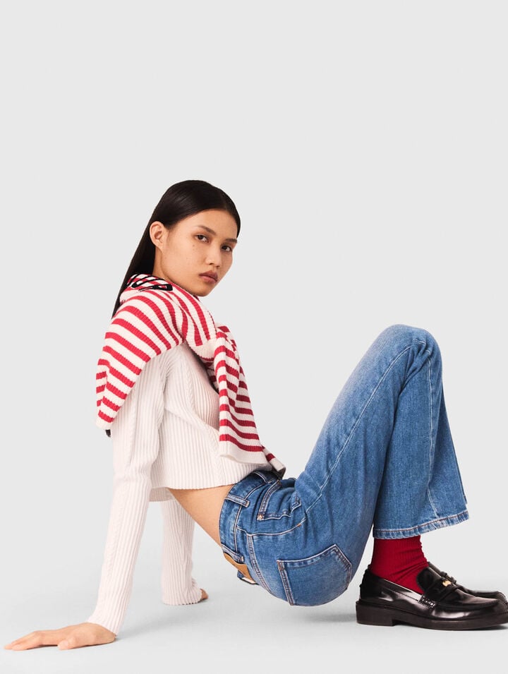 Jean denim à poches