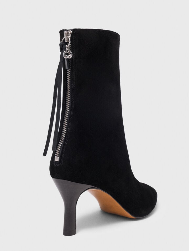 Bottines en su&egrave;de &agrave; bout pointu