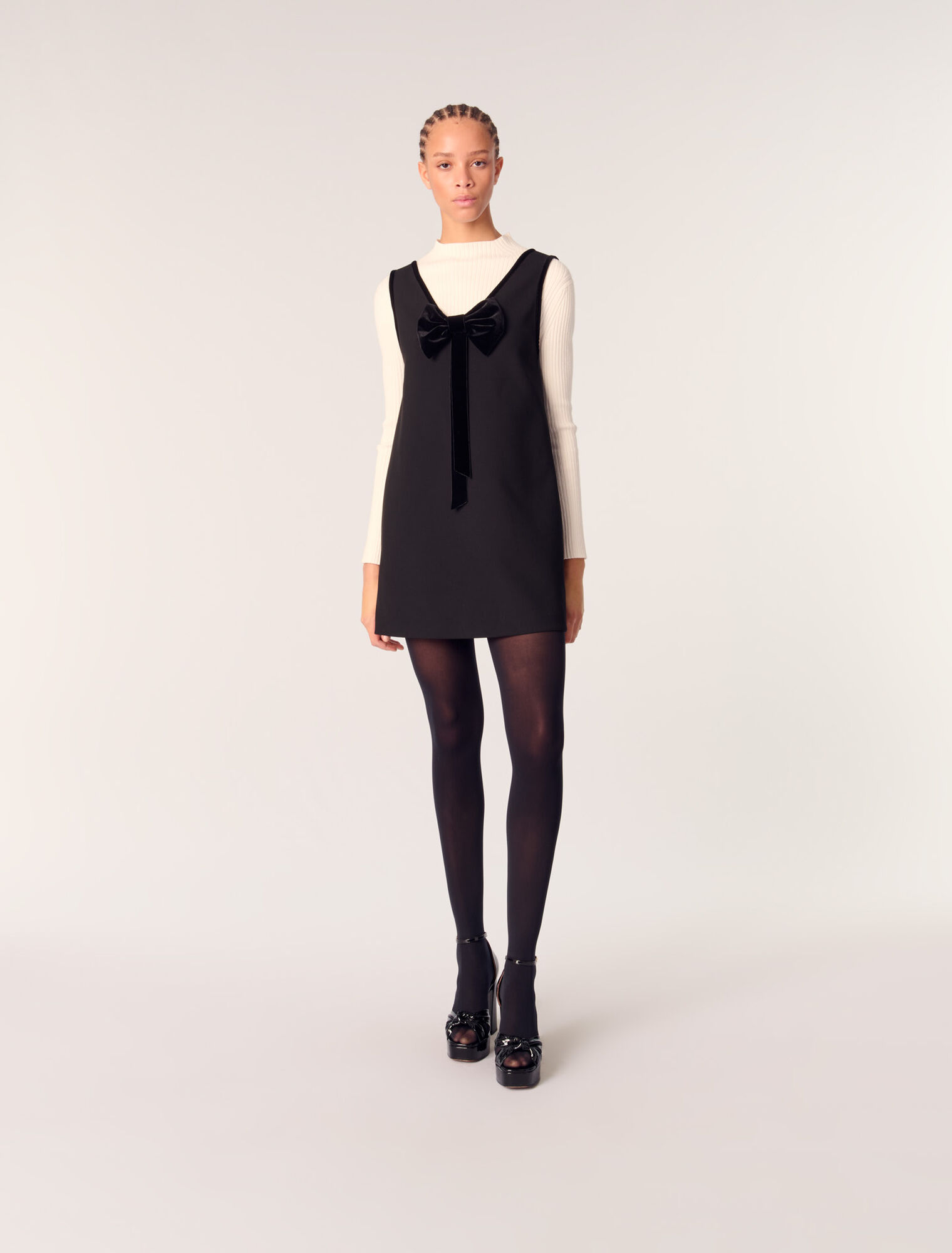 Robe chasuble col velours