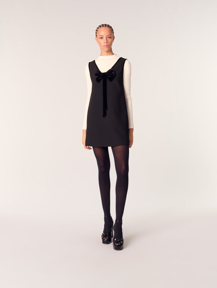 Robe chasuble col velours