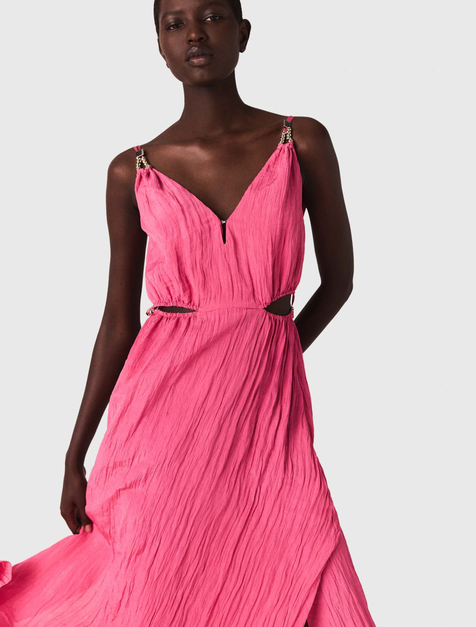Robe midi ajourée