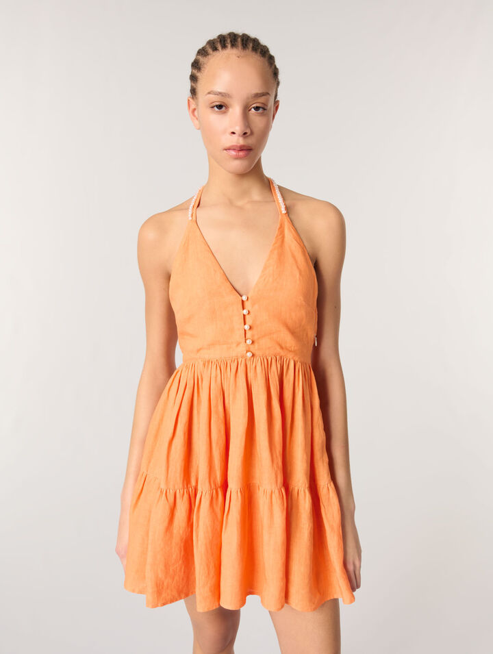 Robe courte en lin