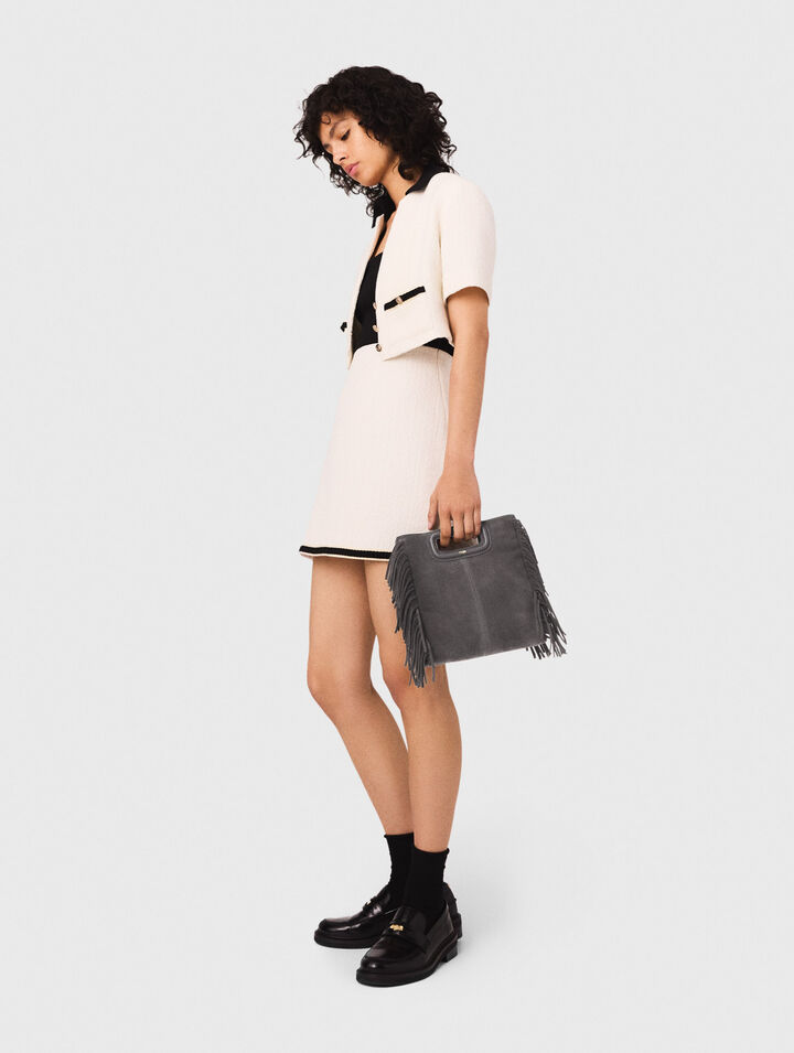 Sac M en cuir suède