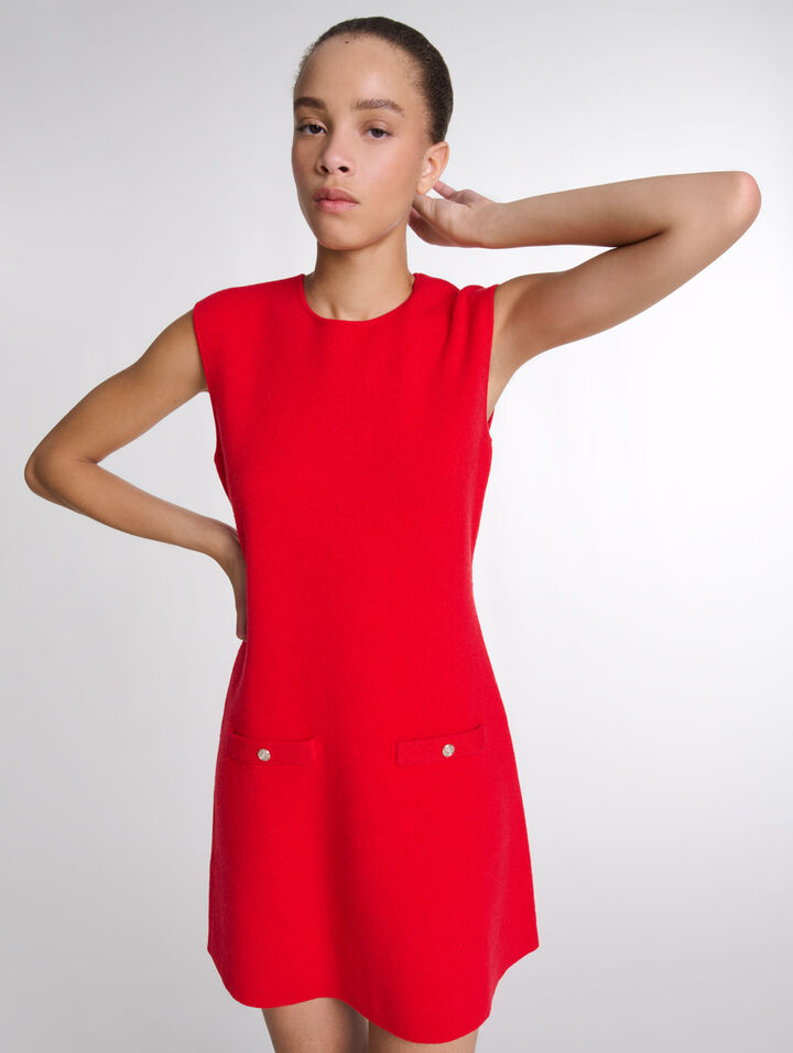 Robe courte 2-en-1 en maille