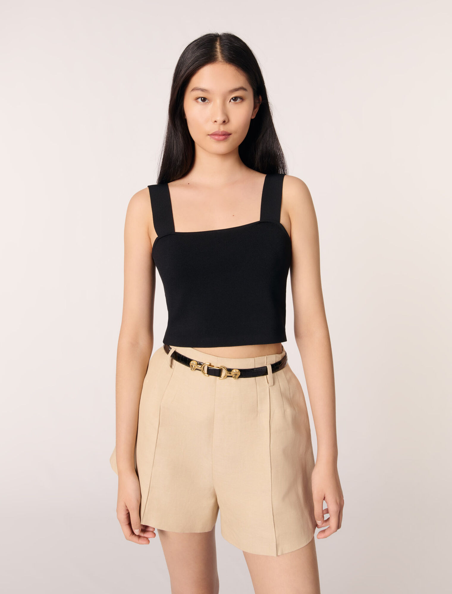 Ceinture en cuir et boucle mors