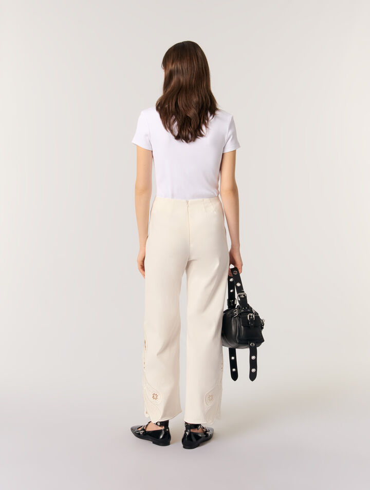 Pantalon brodé