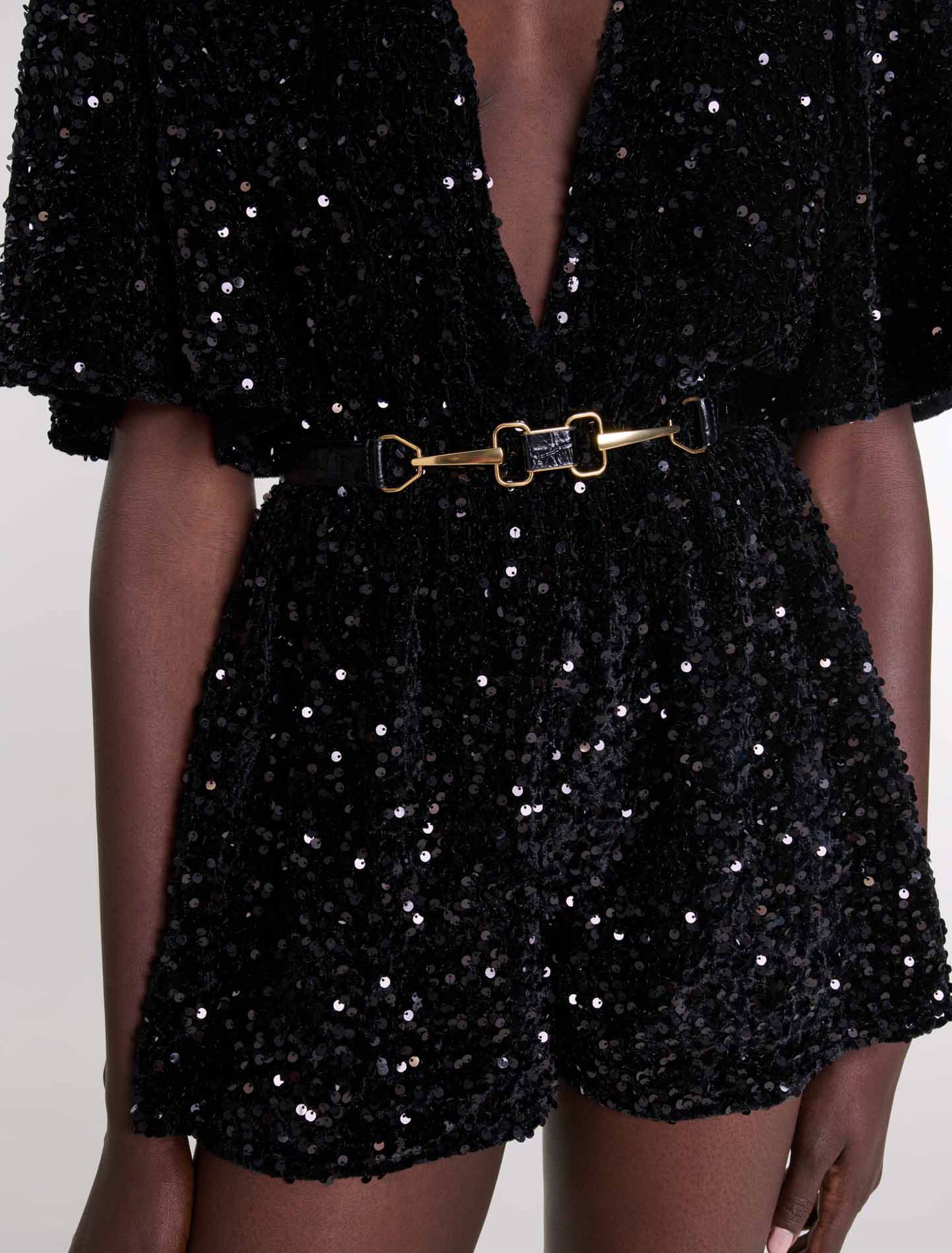 Ceinture en cuir et boucle mors
