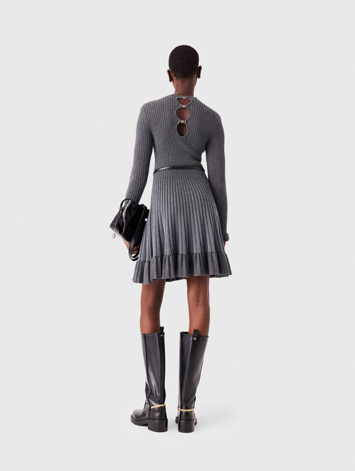 Robe courte en maille degrad&eacute;e