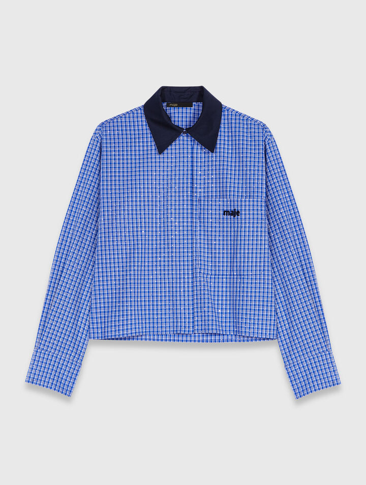 Chemise strassée avec col amovible