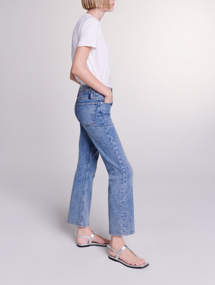 Jean à détails tressés