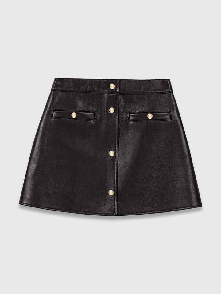 Jupe courte en cuir