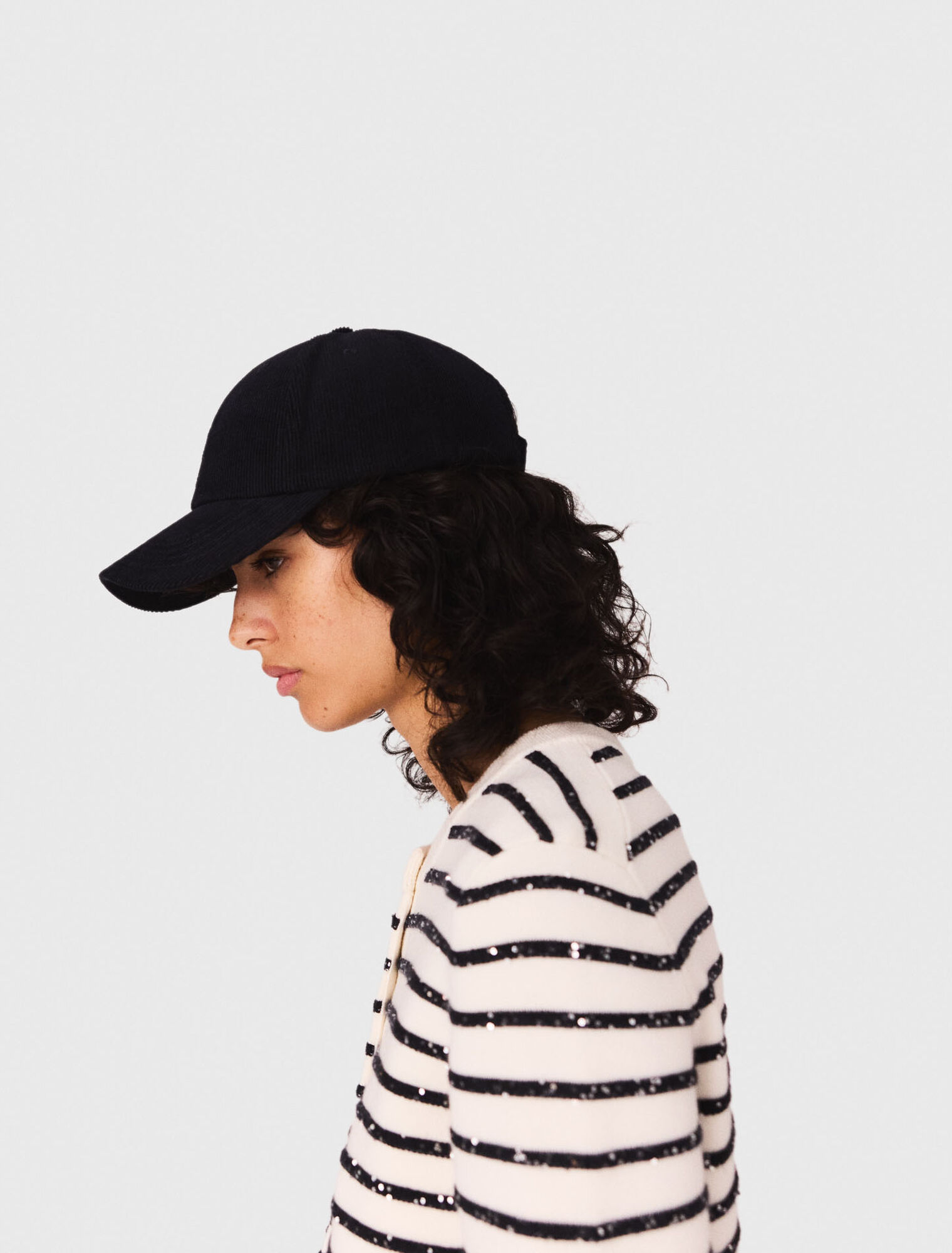 Casquette en velours côtelé