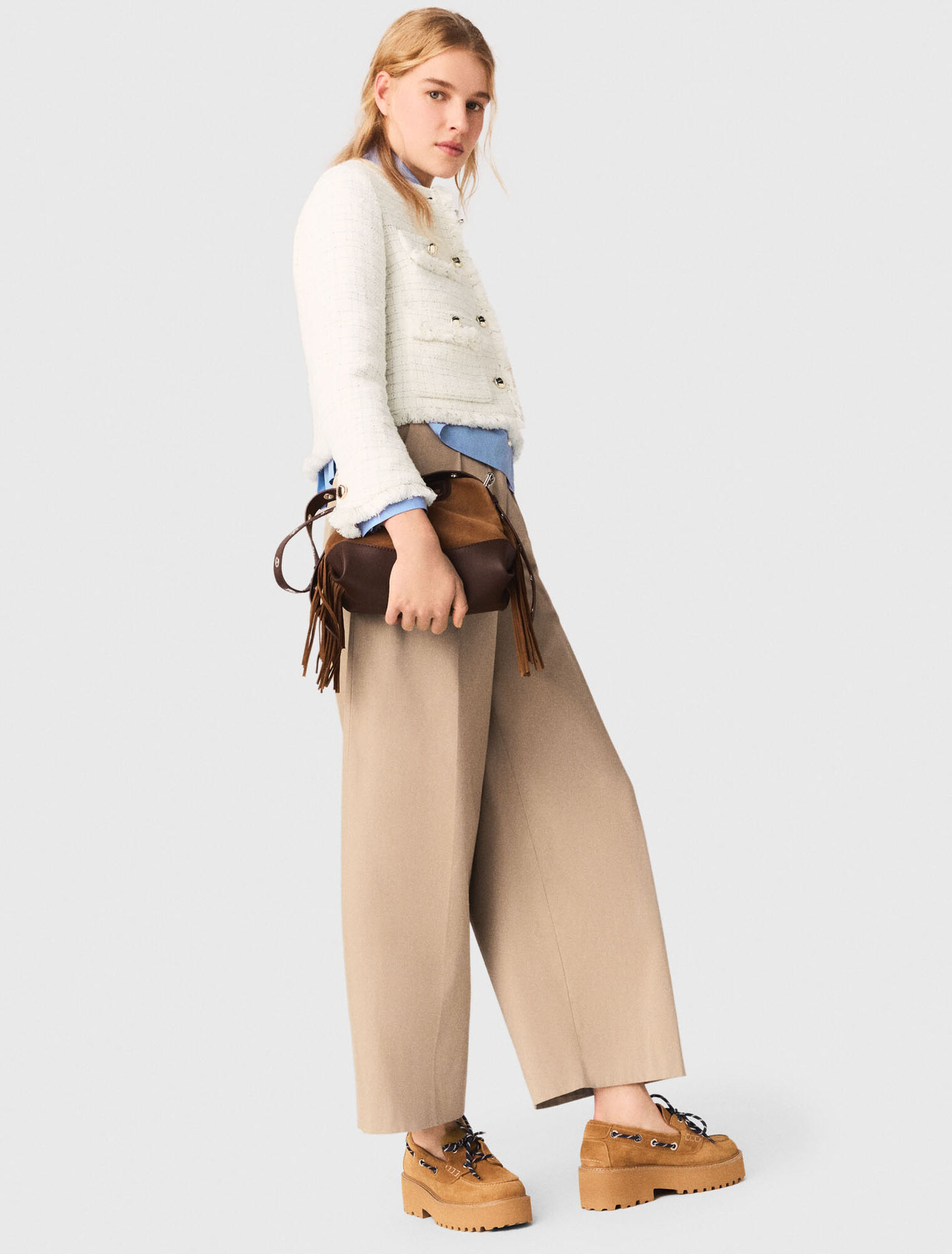 Veste courte en tweed