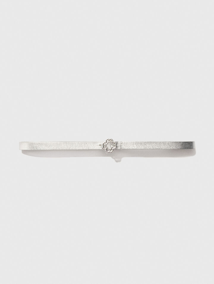 Ceinture fine à boucle Clover
