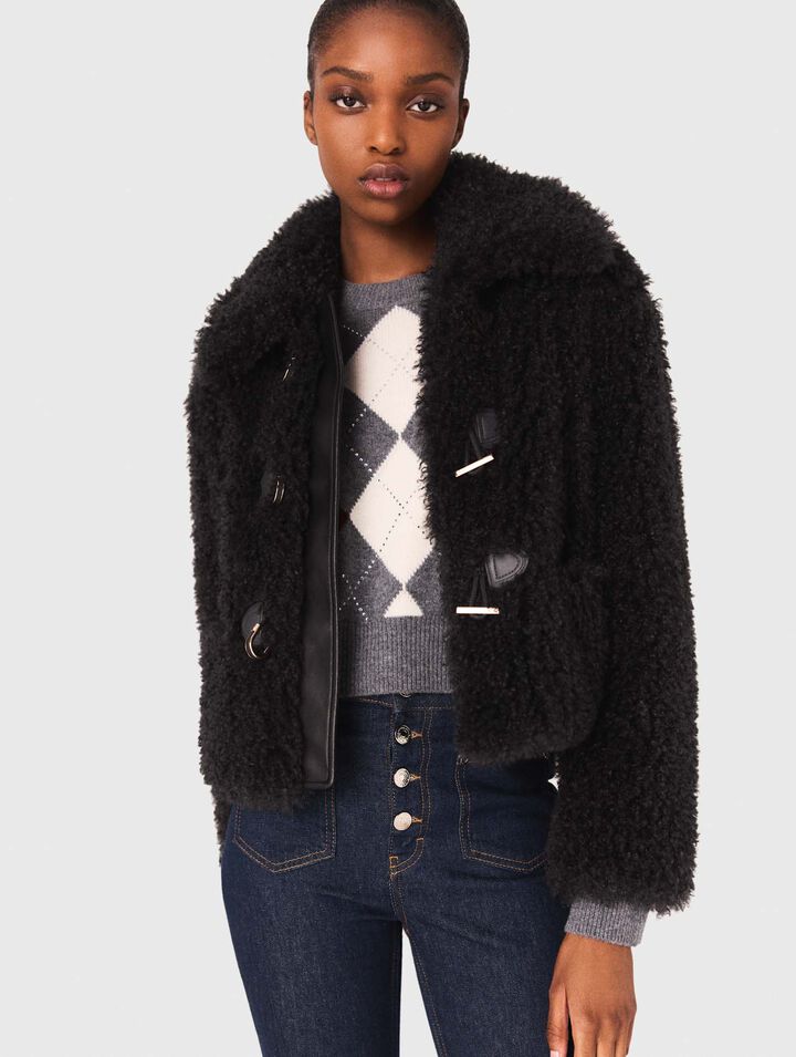 Manteau court en bouclette