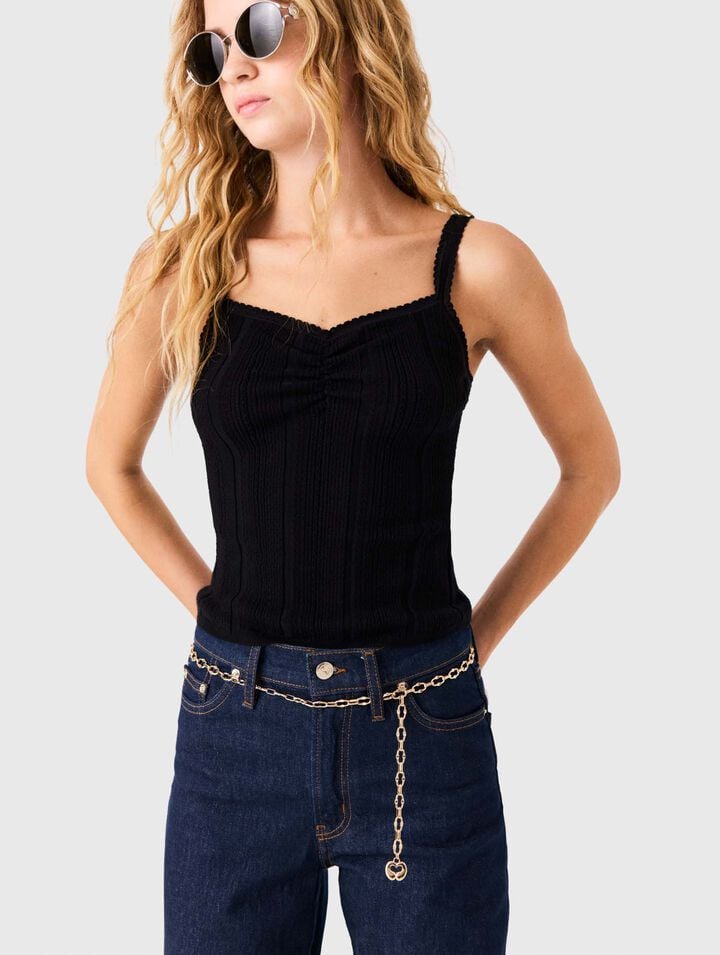 Twinset en maille pointelle