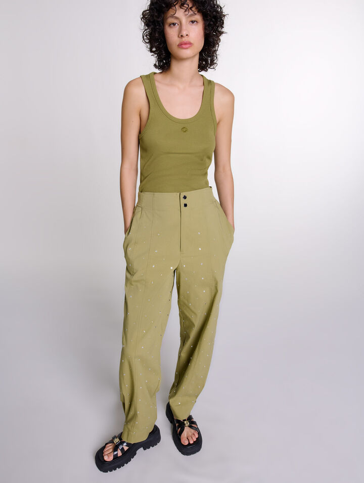 Pantalon baggy clouté