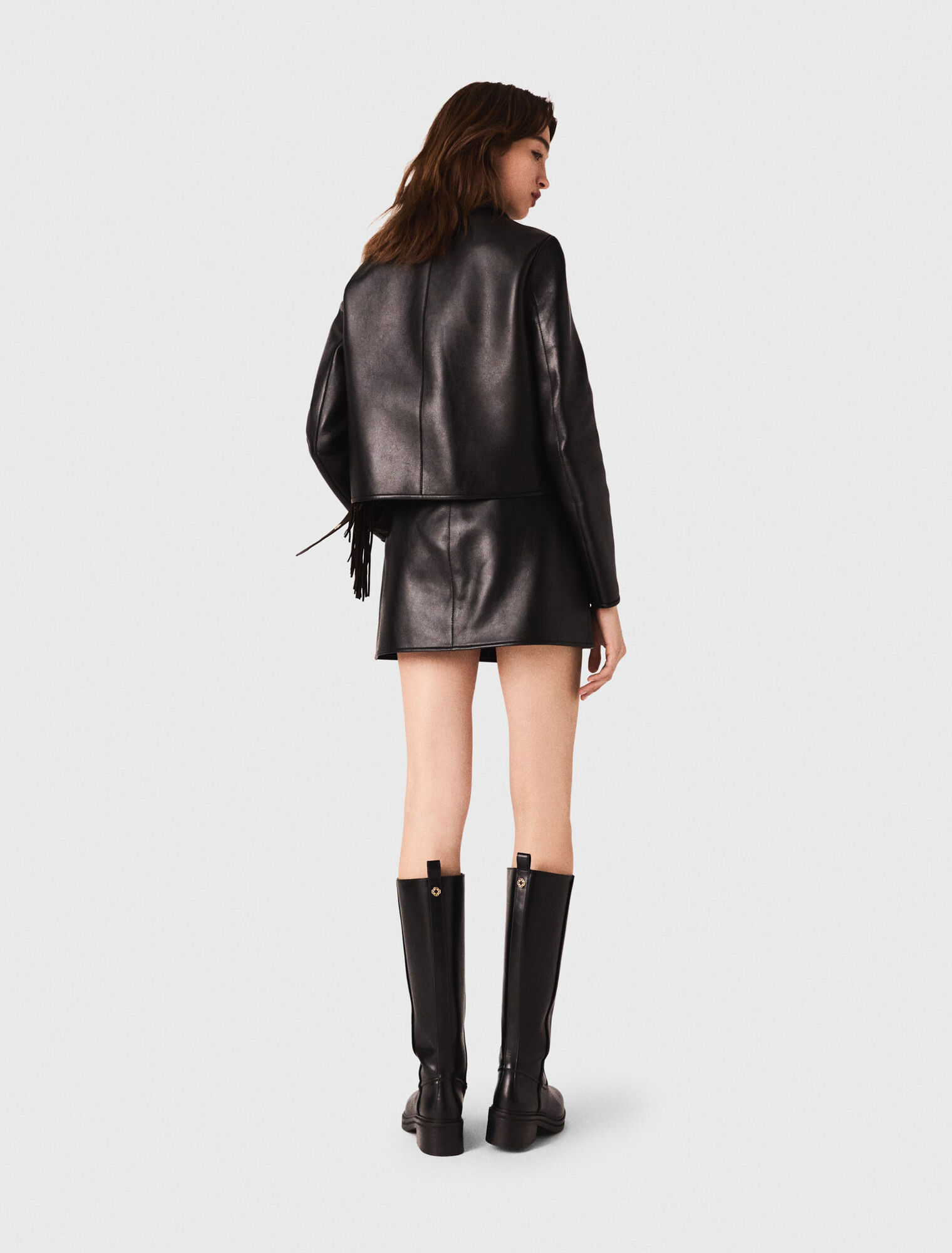 Veste courte en cuir