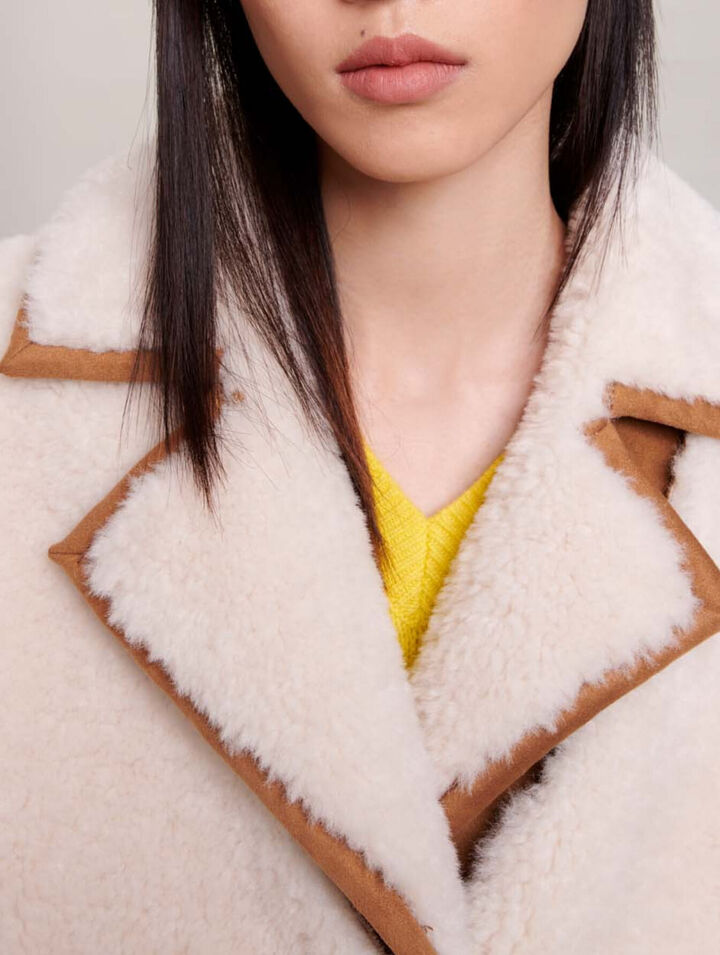 Manteau long patchwork