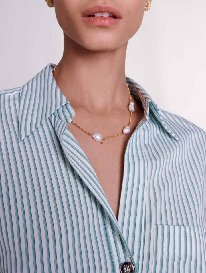 Robe chemise à rayures