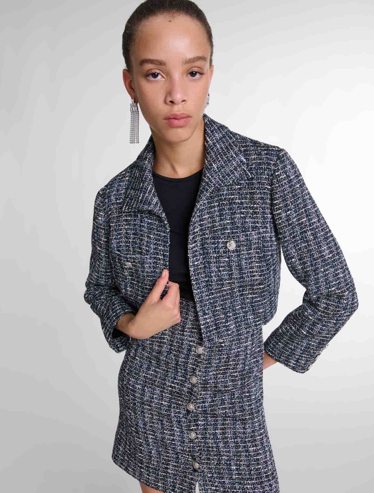 Robe 2-en-1 en tweed