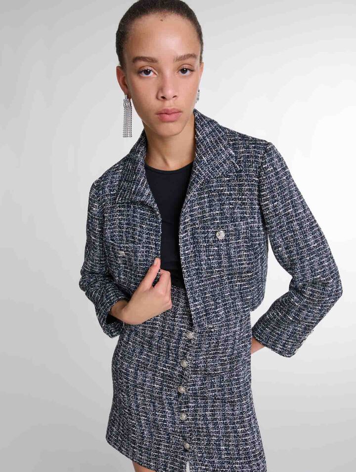 Robe 2-en-1 en tweed