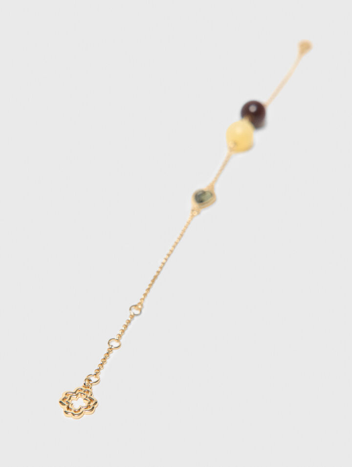 Bracelet &agrave; d&eacute;tails perles et strass