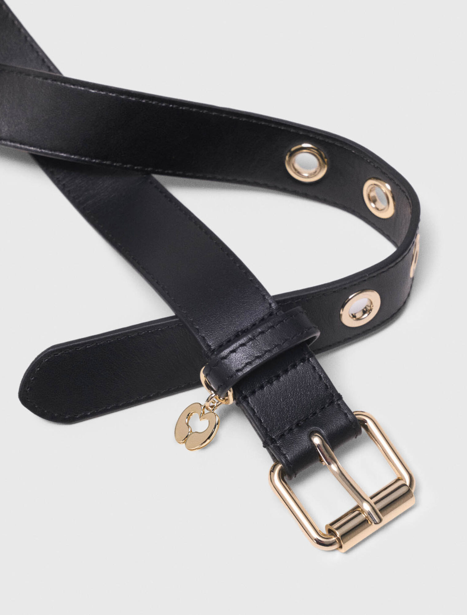 Ceinture en cuir &agrave; boucle Miss M