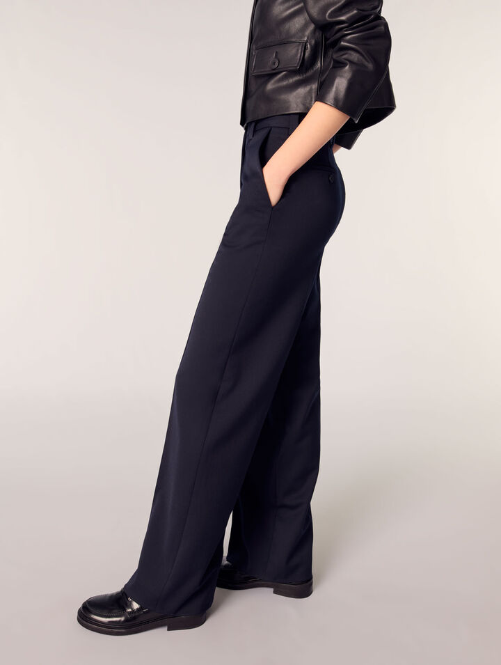 Pantalon de tailleur avec pli