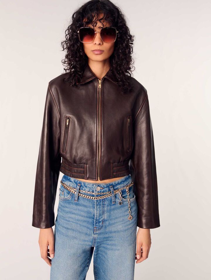 Blouson en cuir vintage