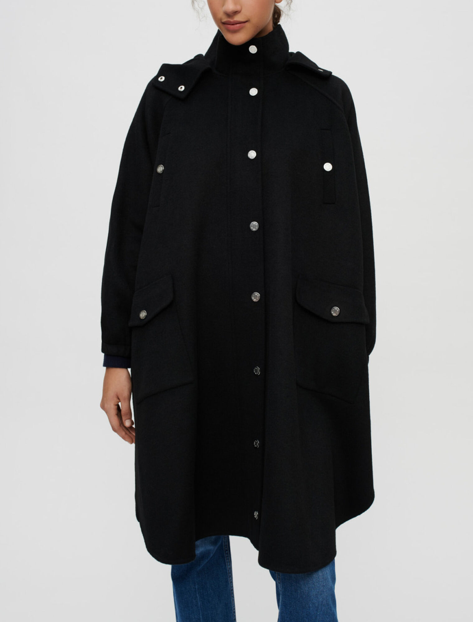 Manteau en double face oversize