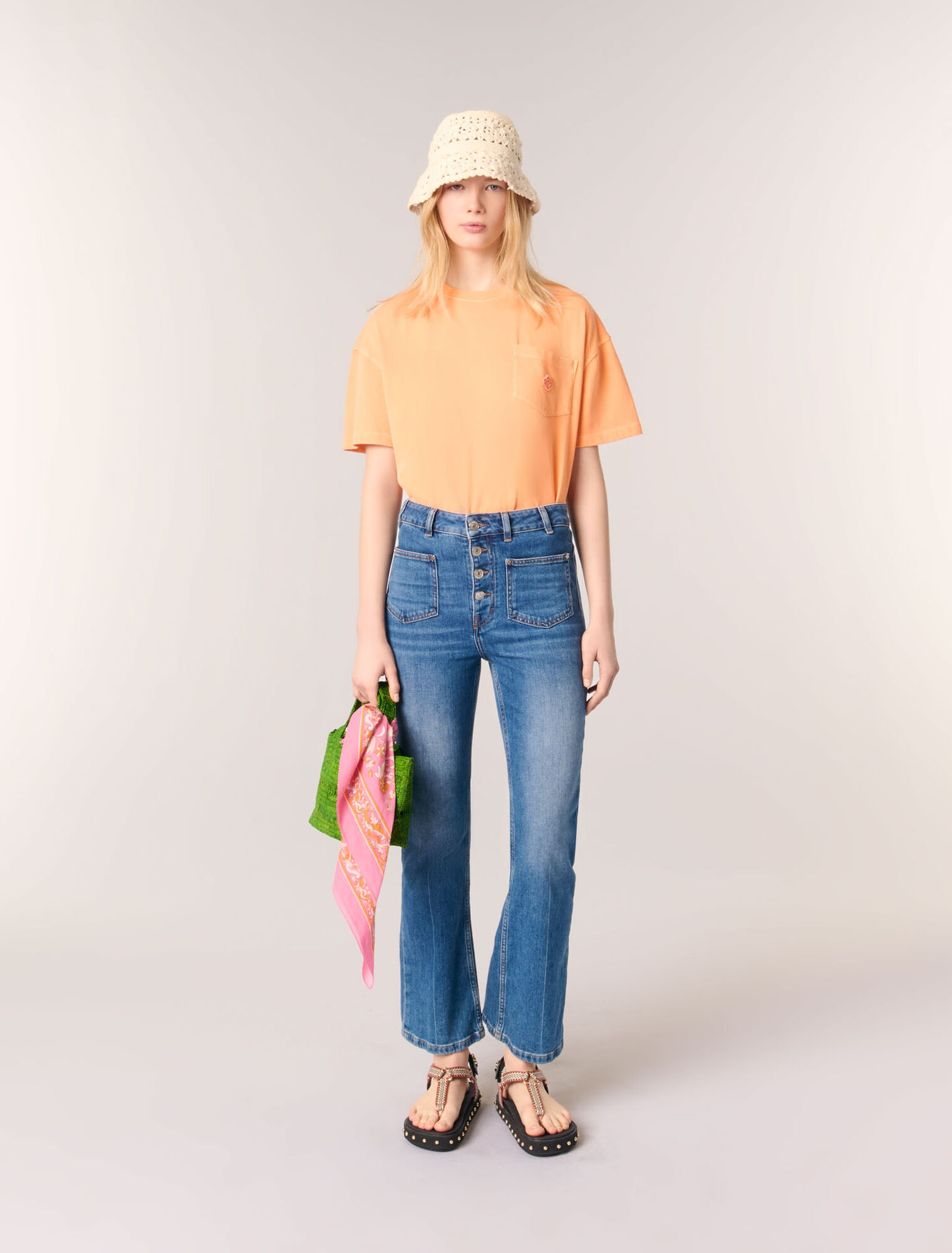 Jean denim à poches
