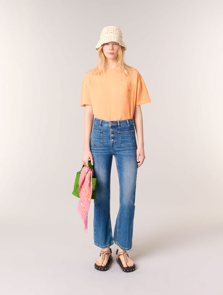 Jean denim à poches