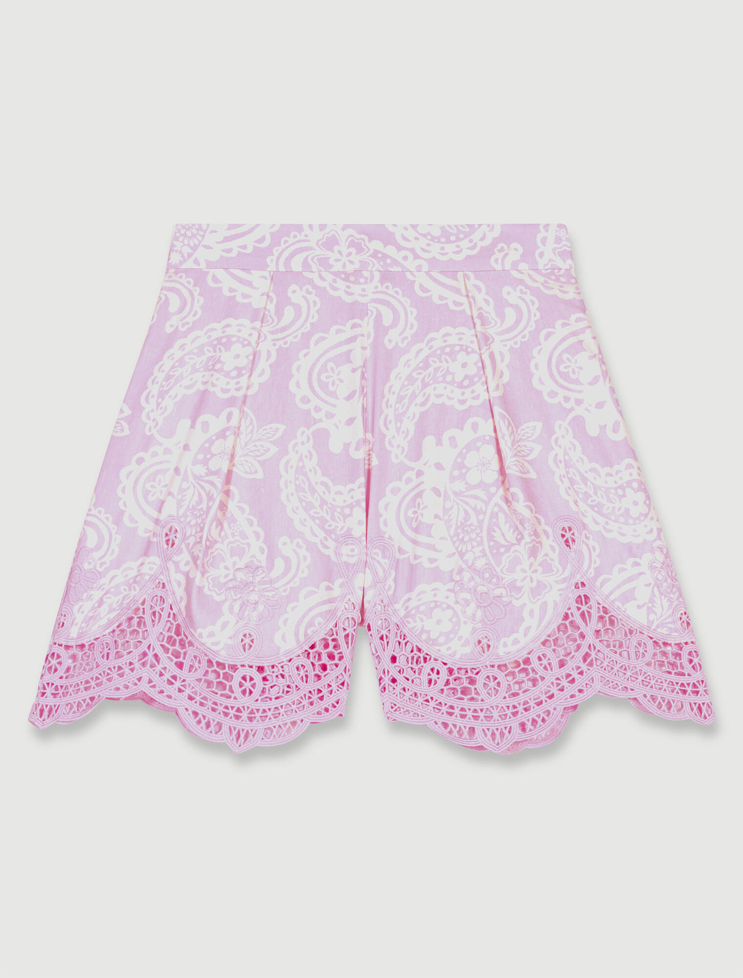Short imprimé en lin