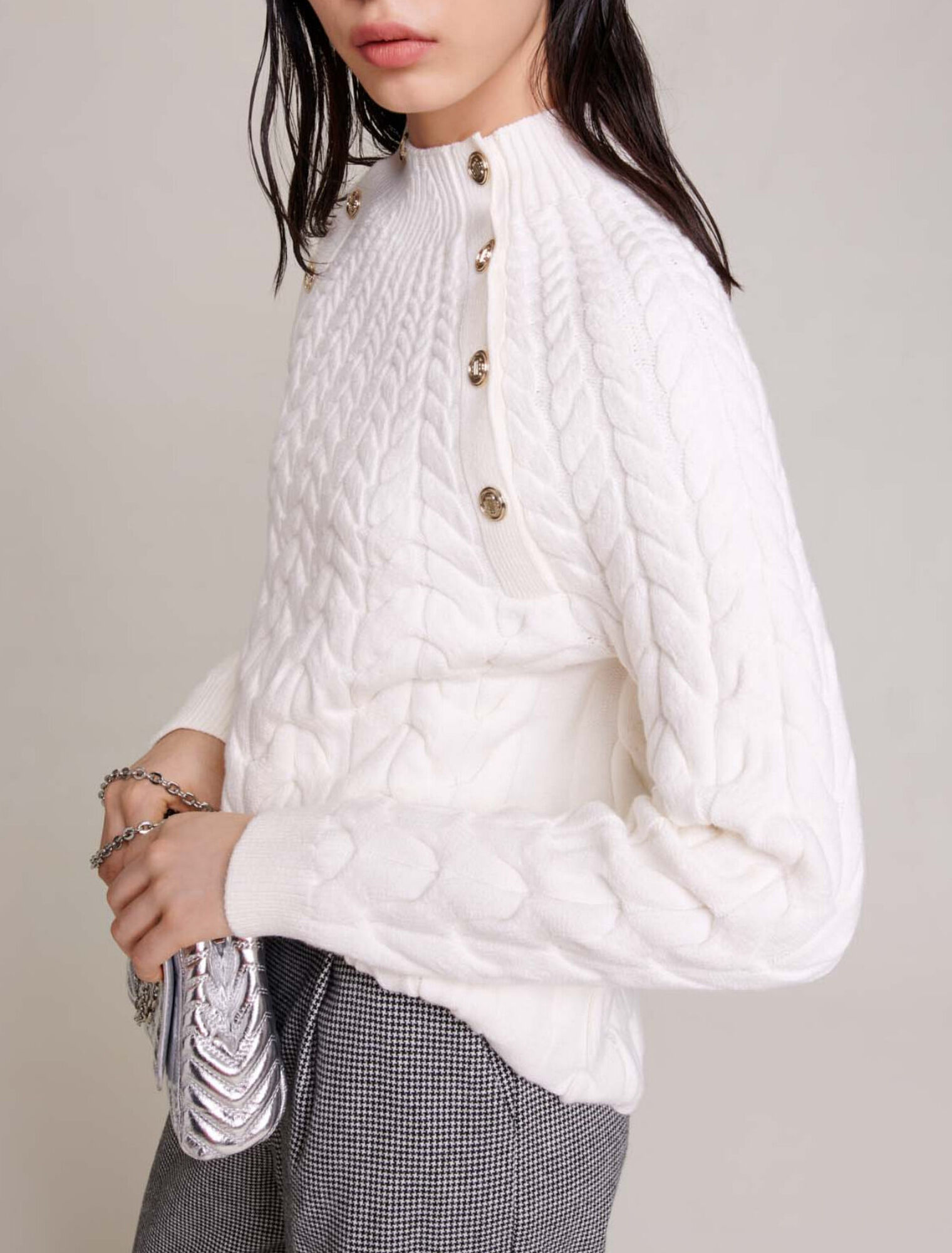 Pull maille torsadée