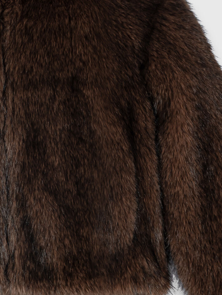 Blouson oversize en fausse fourrure