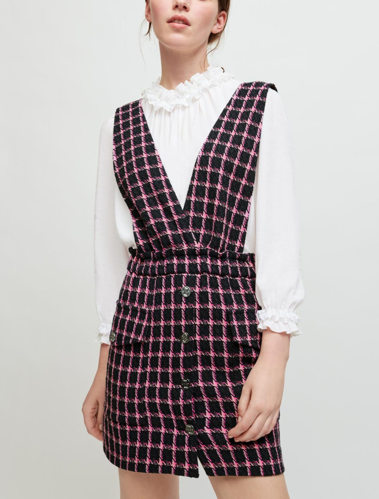 Robe à bretelles à carreaux