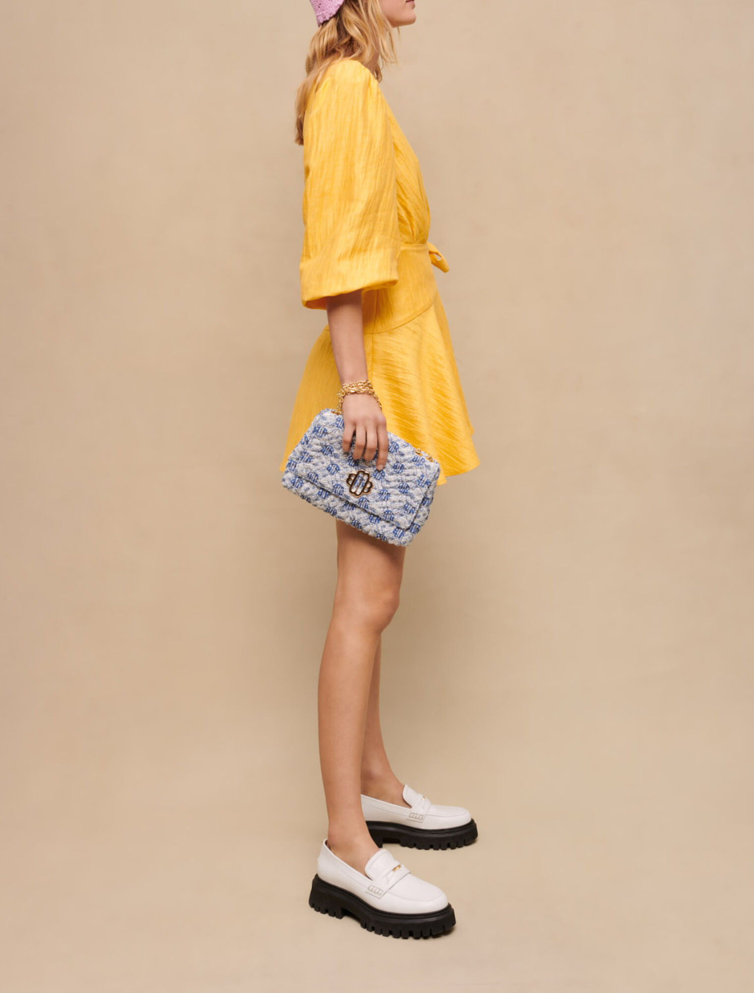Robe portefeuille à nouer