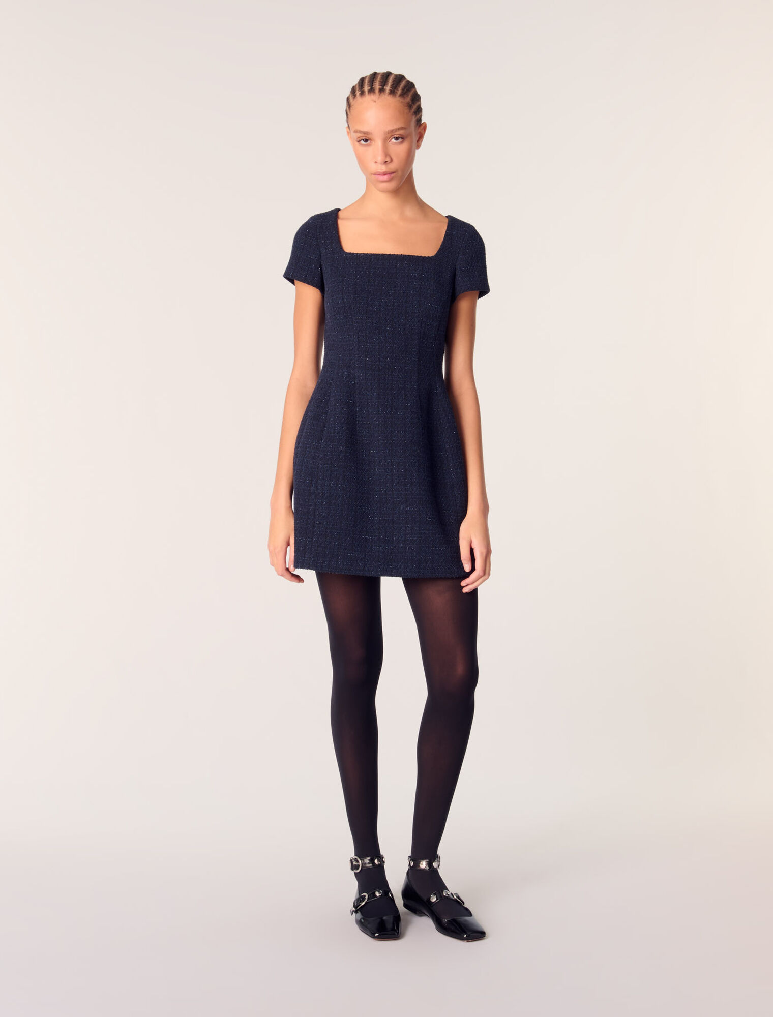 Robe courte en tweed
