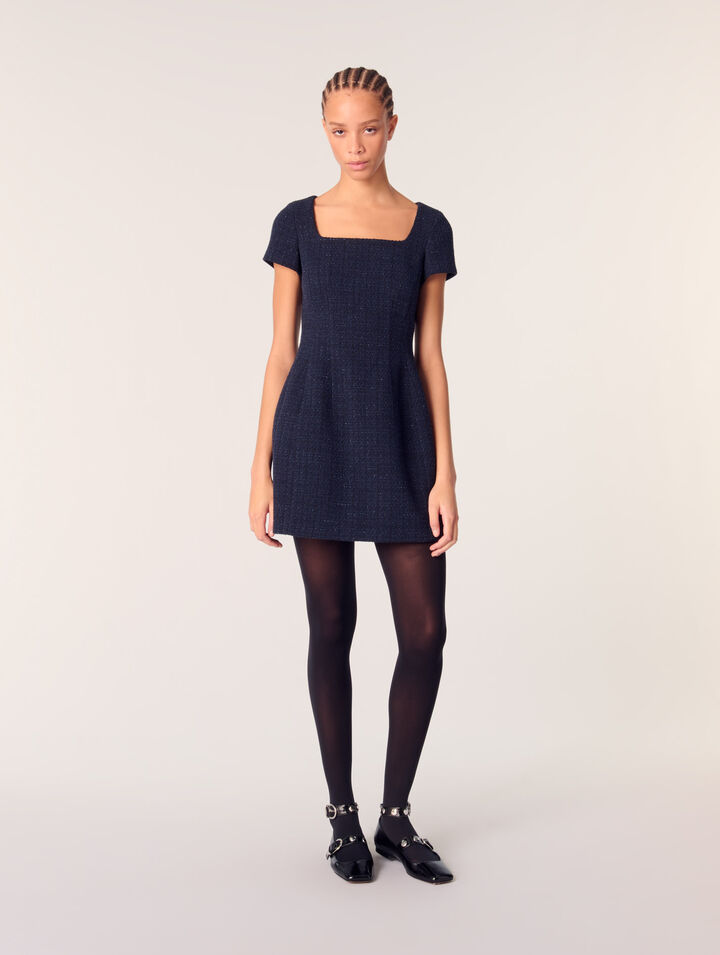 Robe courte en tweed
