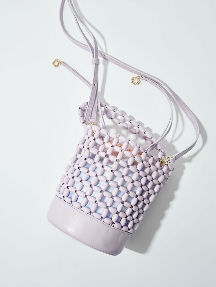 Sac seau orné de perles