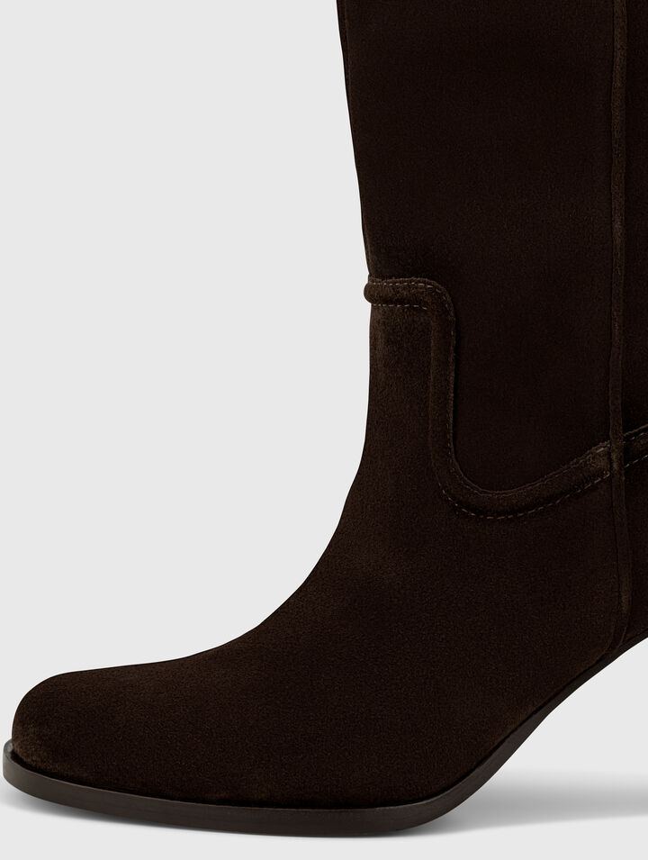 Bottes &agrave; talons en su&egrave;de