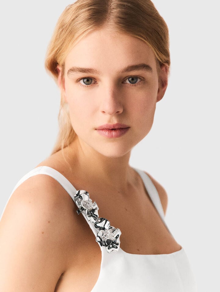 Robe courte en satin