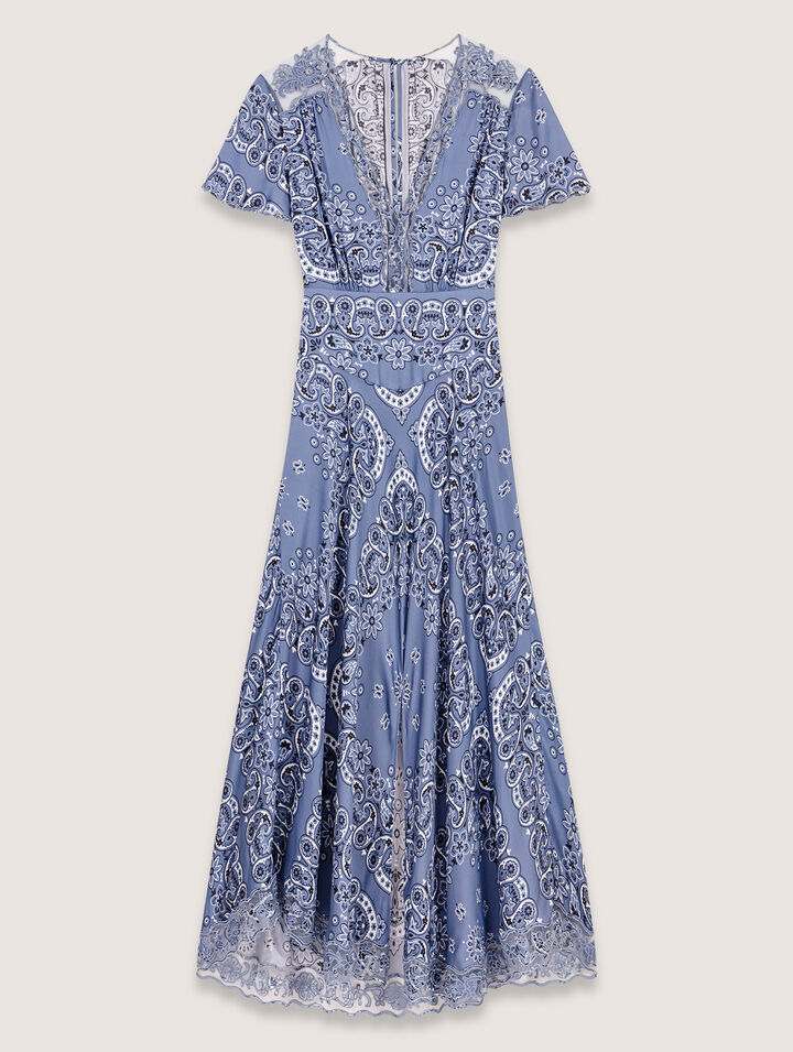 Robe longue fluide imprimée