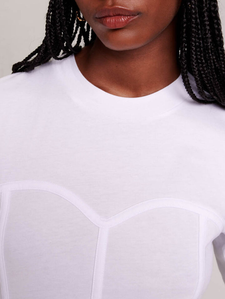 T-shirt effet corset