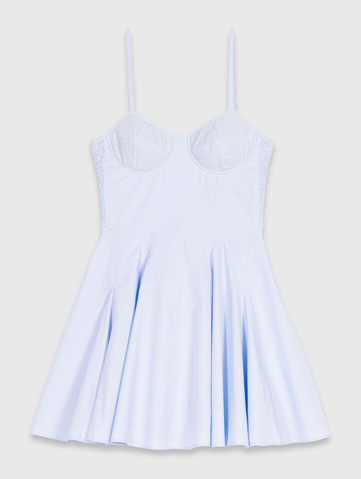 Robe babydoll court en coton
