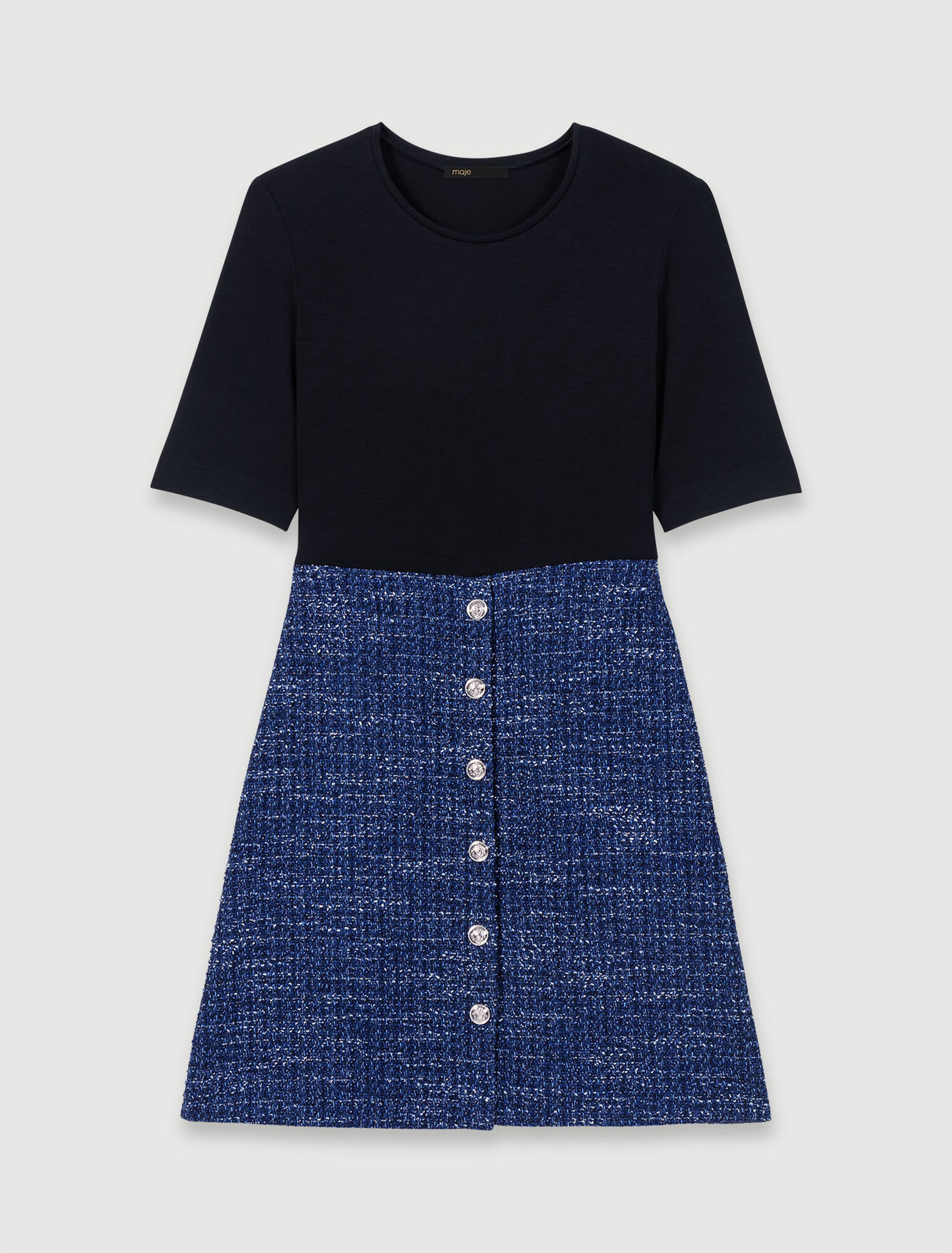 Robe 2-en-1 en tweed