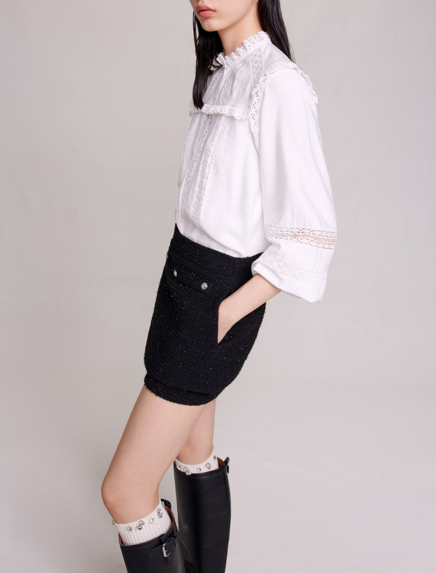 Short en tweed