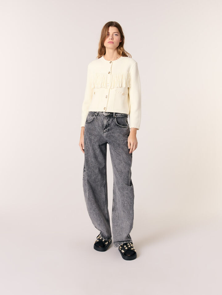 Cardigan à franges