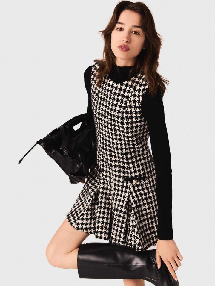 Robe en tweed évasée